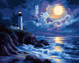 Moonlit Lighthouse