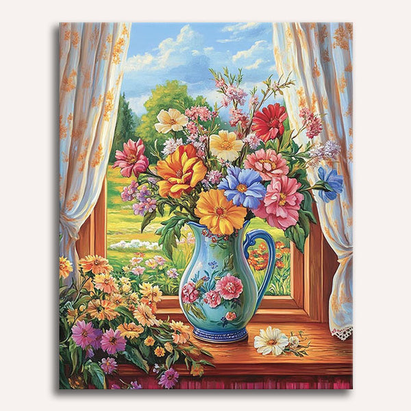 Floral Window View