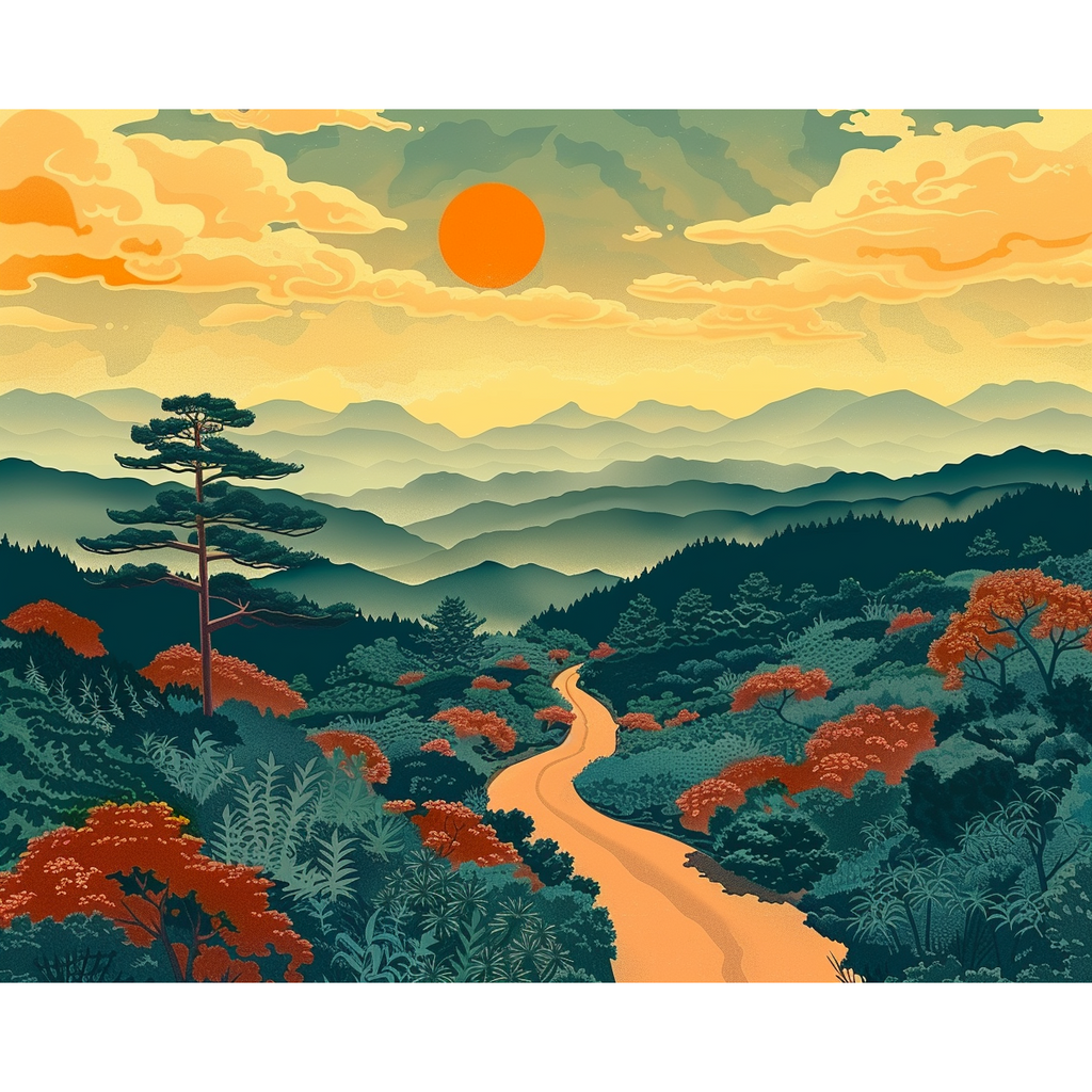 ki-yo!キャンバスアート Ukiyo-e Landscape – EasyNumberArt